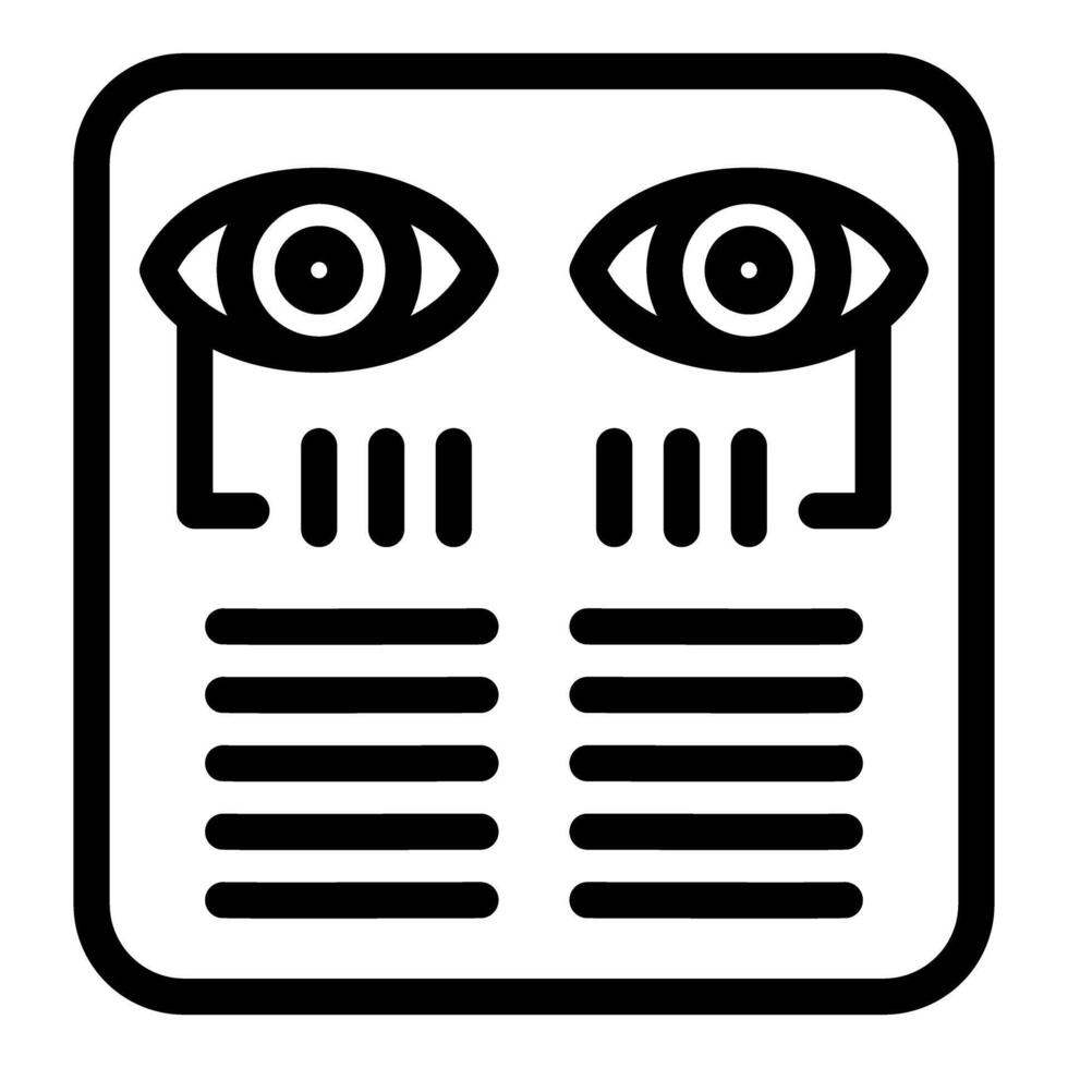 Eye test chart with eyes checking vision examining eyesight vector