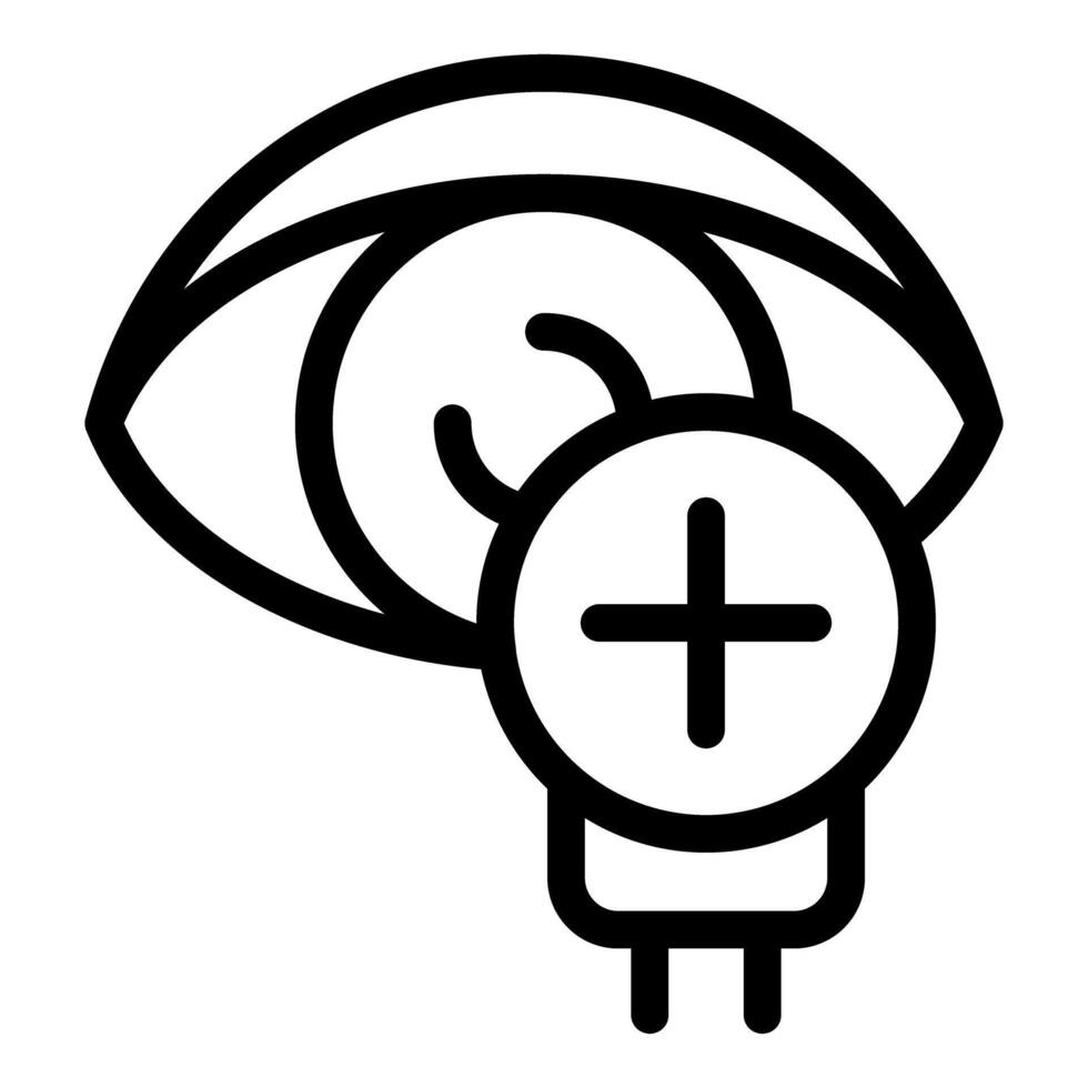 Eye health icon showing good eyesight and vision vector