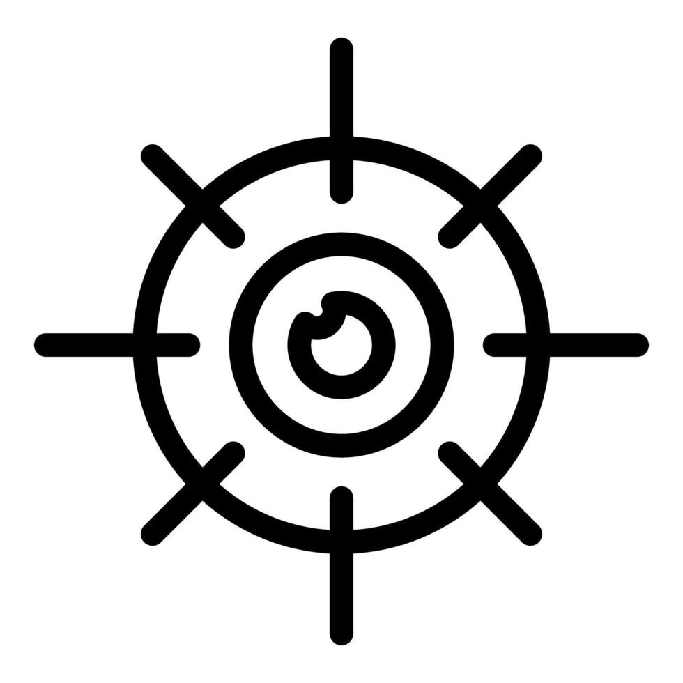 Eye inside crosshair focusing on target vector