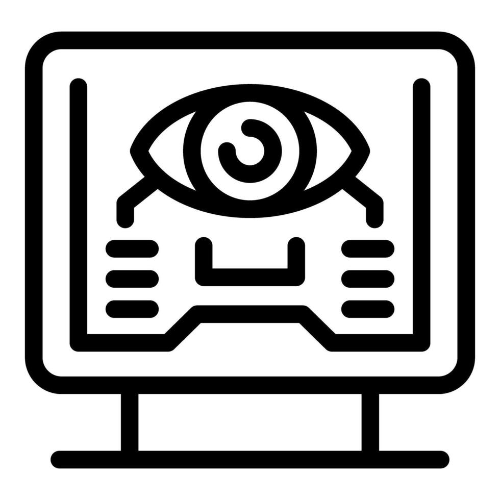 Computer vision technology scanning eye tracking system vector