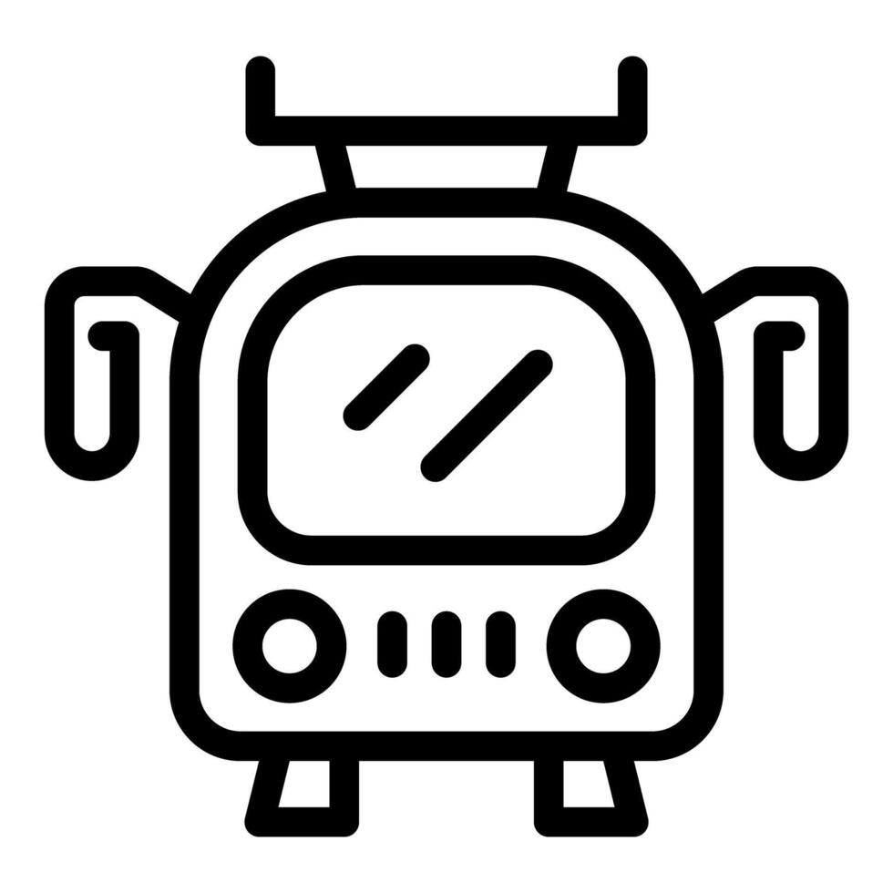Trolleybus public transportation icon showing eco friendly commuting vector
