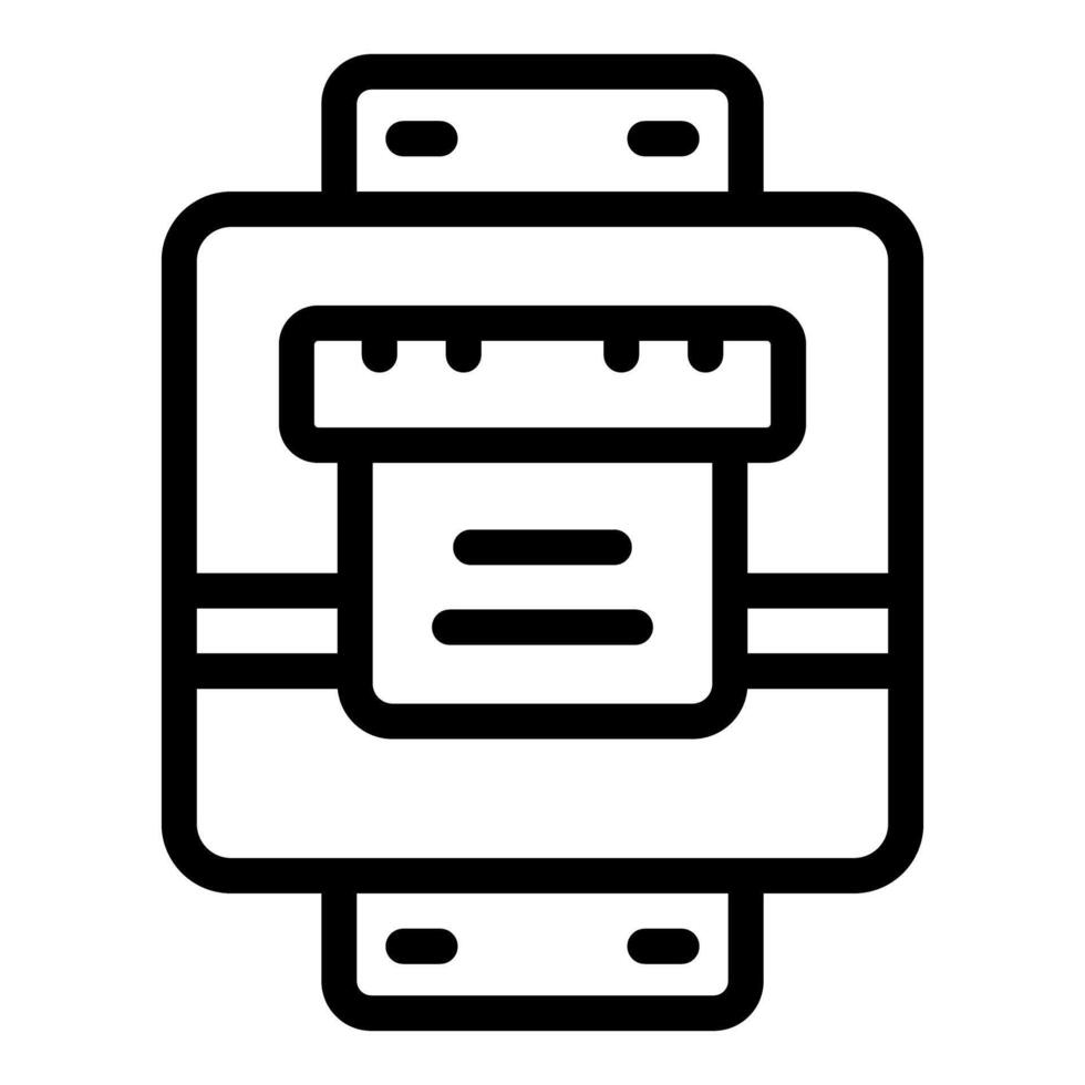 Electric meter showing energy consumption data icon vector