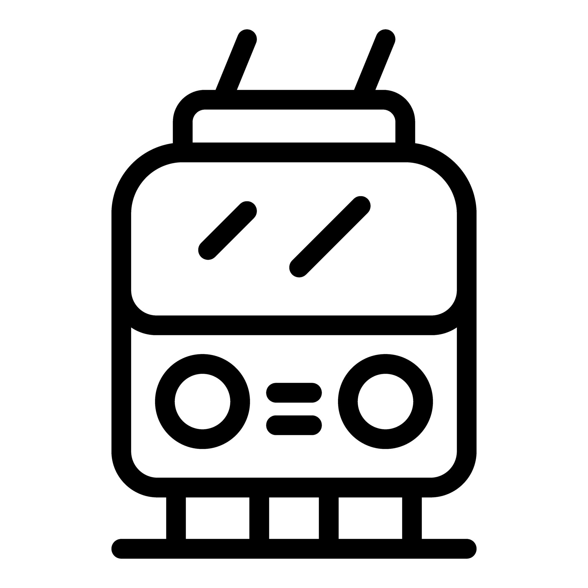 Trolleybus icon representing modern public transportation system 