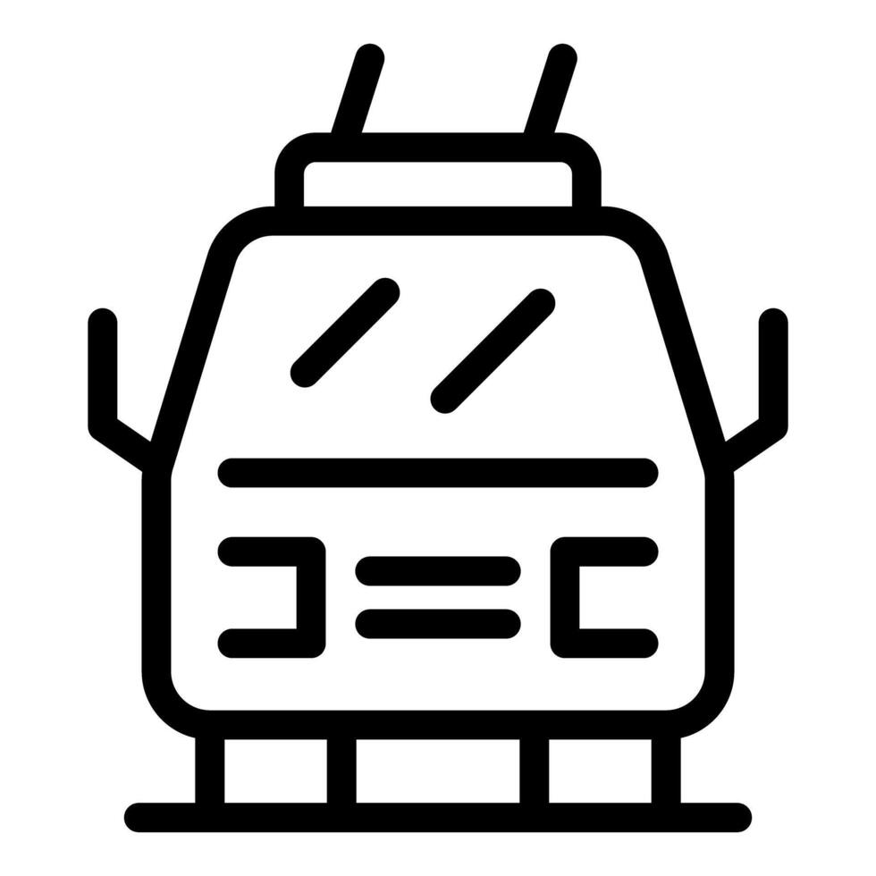 Cable car moving on ropeway line icon vector