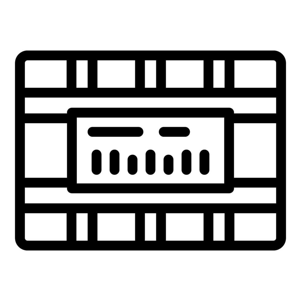 Server room icon showing data storage system vector