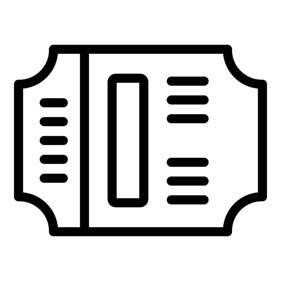 Ticket icon representing admission to events and entertainment vector