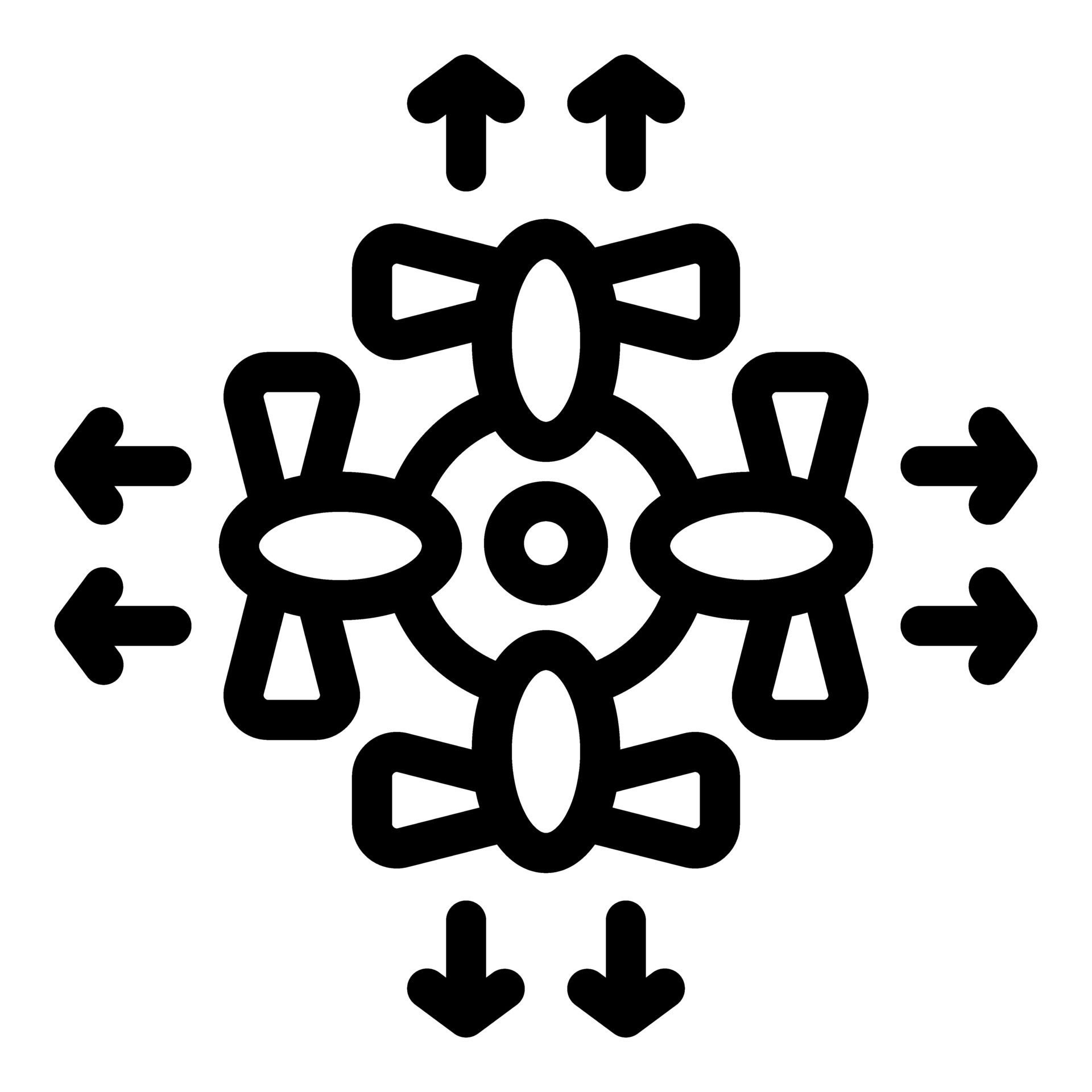 Data exchange system with arrows pointing in and out 47787807 Vector ...