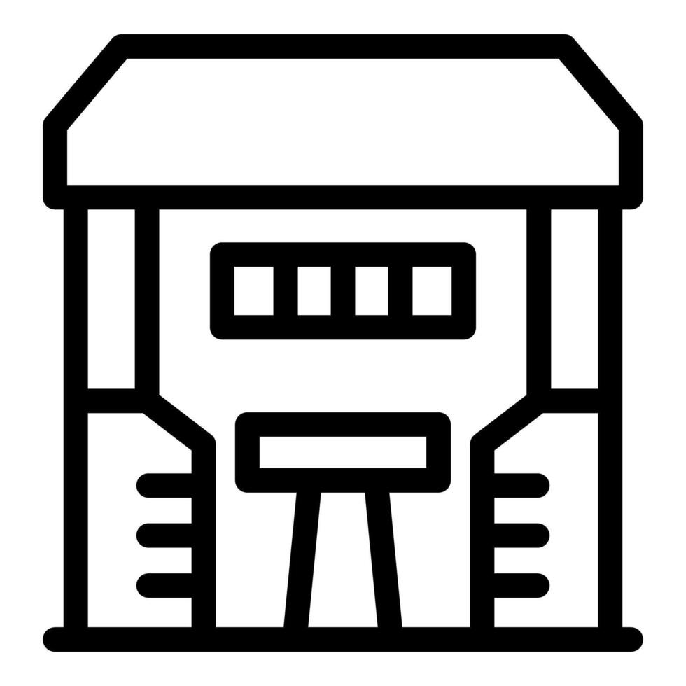 Modern data center building hosting servers and network equipment vector