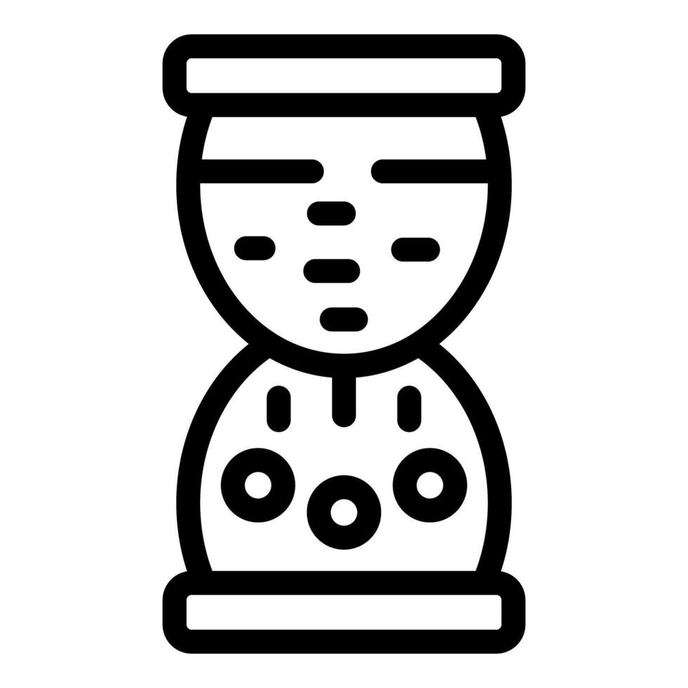Hourglass measuring time passing with falling sand vector