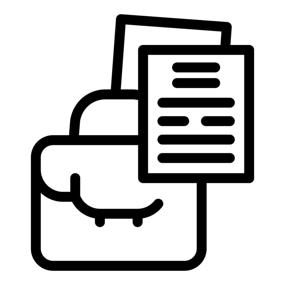 Office printer printing business documents icon vector