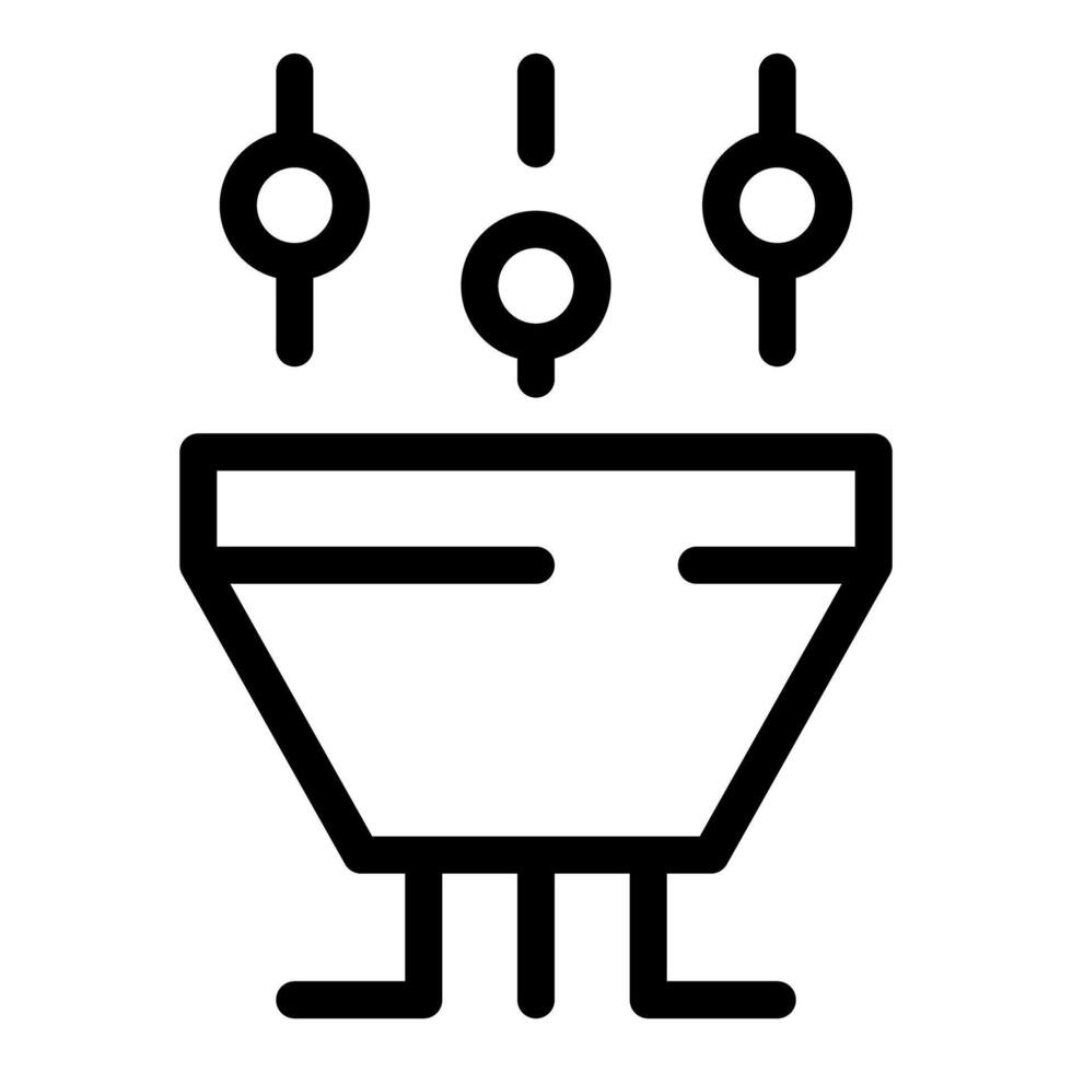 Data processing funnel icon representing data analysis vector