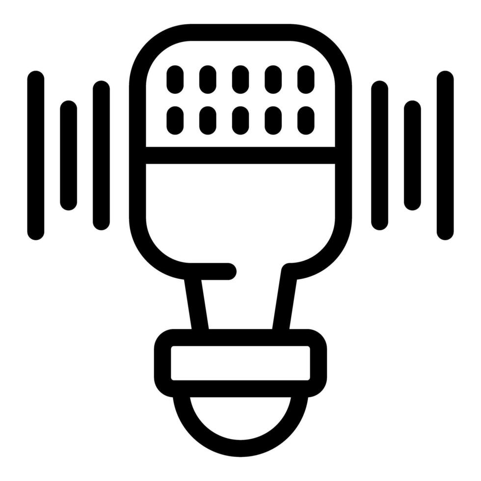 Smart lightbulb emitting sound waves for voice control vector