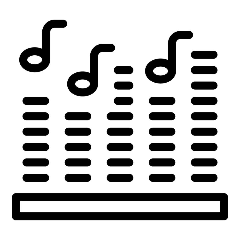 Audio mixer showing music equalizer playing song vector