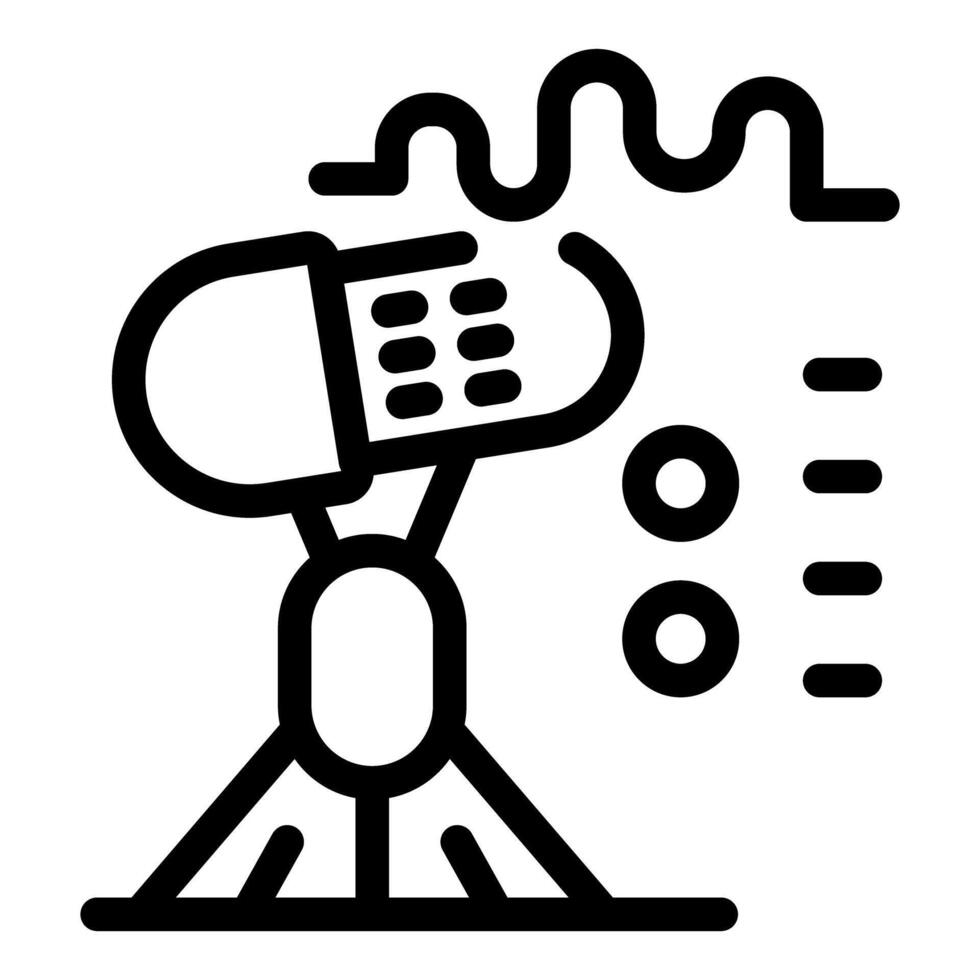 Studio microphone recording audio podcast icon vector