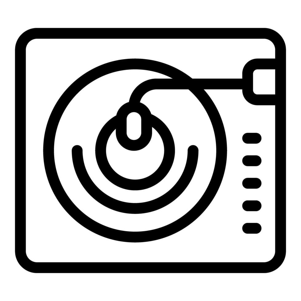 Vinyl record player playing music icon showing sound and audio vector
