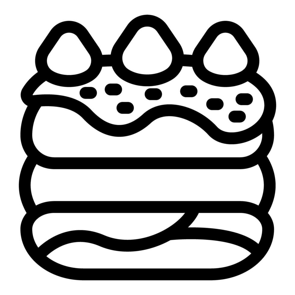 Delicious layered cake with strawberries and chocolate sprinkles is waiting for you vector