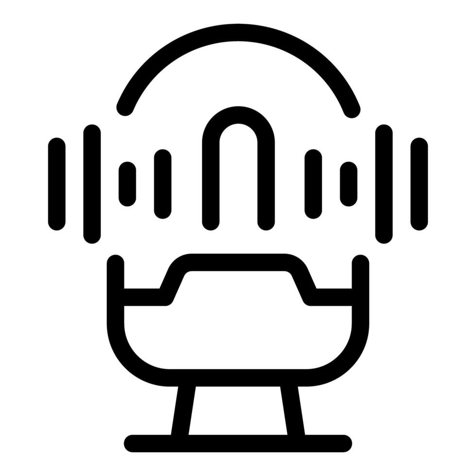 Baby monitor broadcasting sound waves icon showing sleeping infant vector