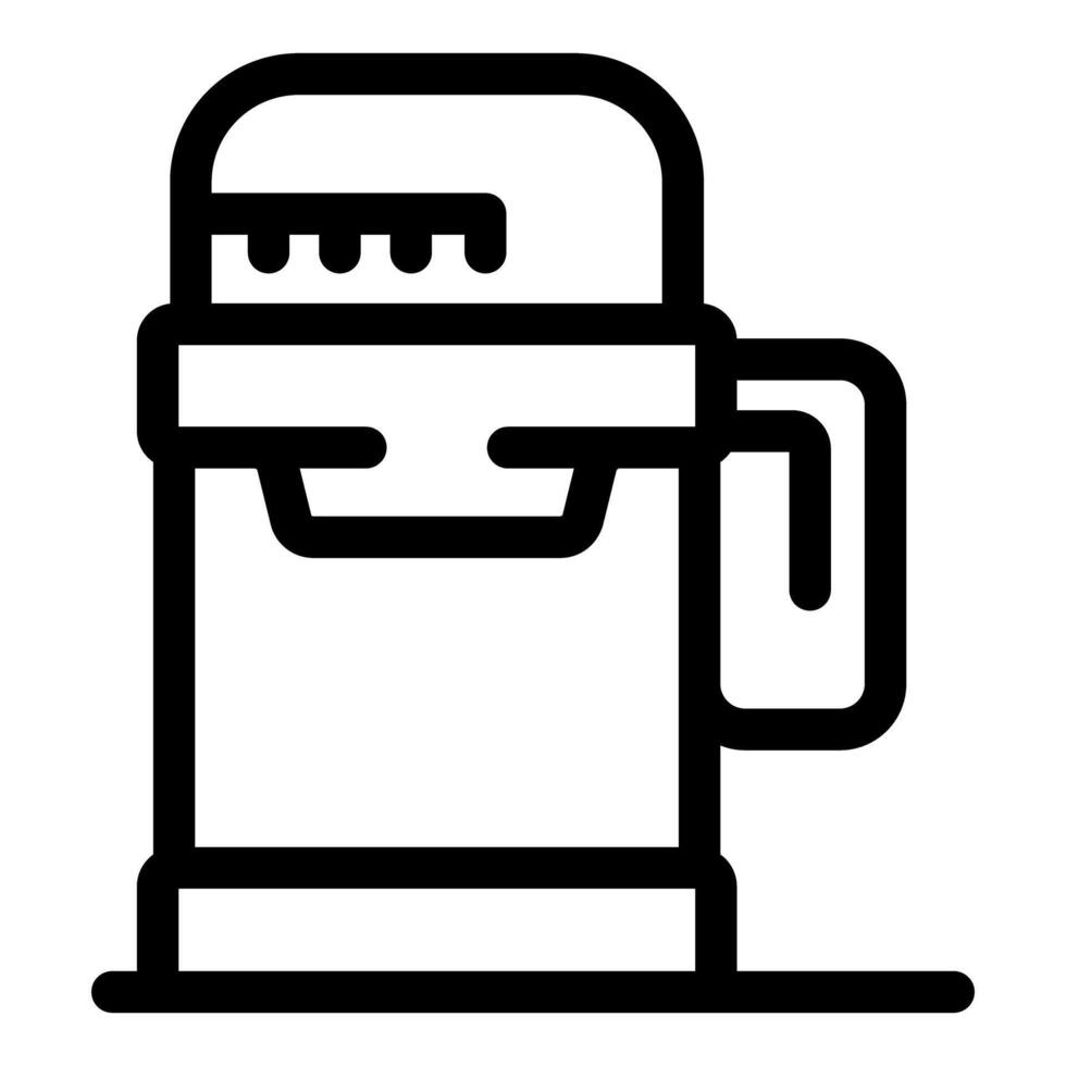 Electric coffee machine preparing delicious hot beverage vector