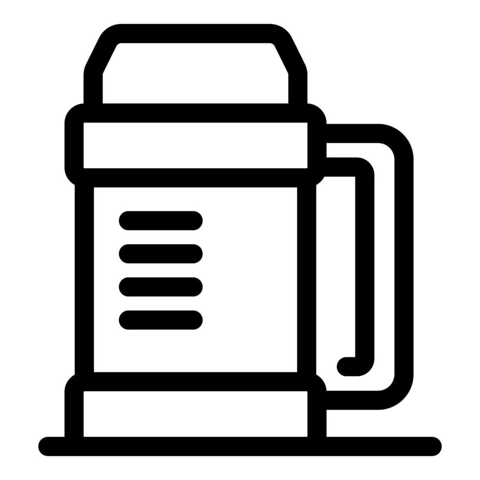 Thermos flask keeping your drink hot or cold icon vector