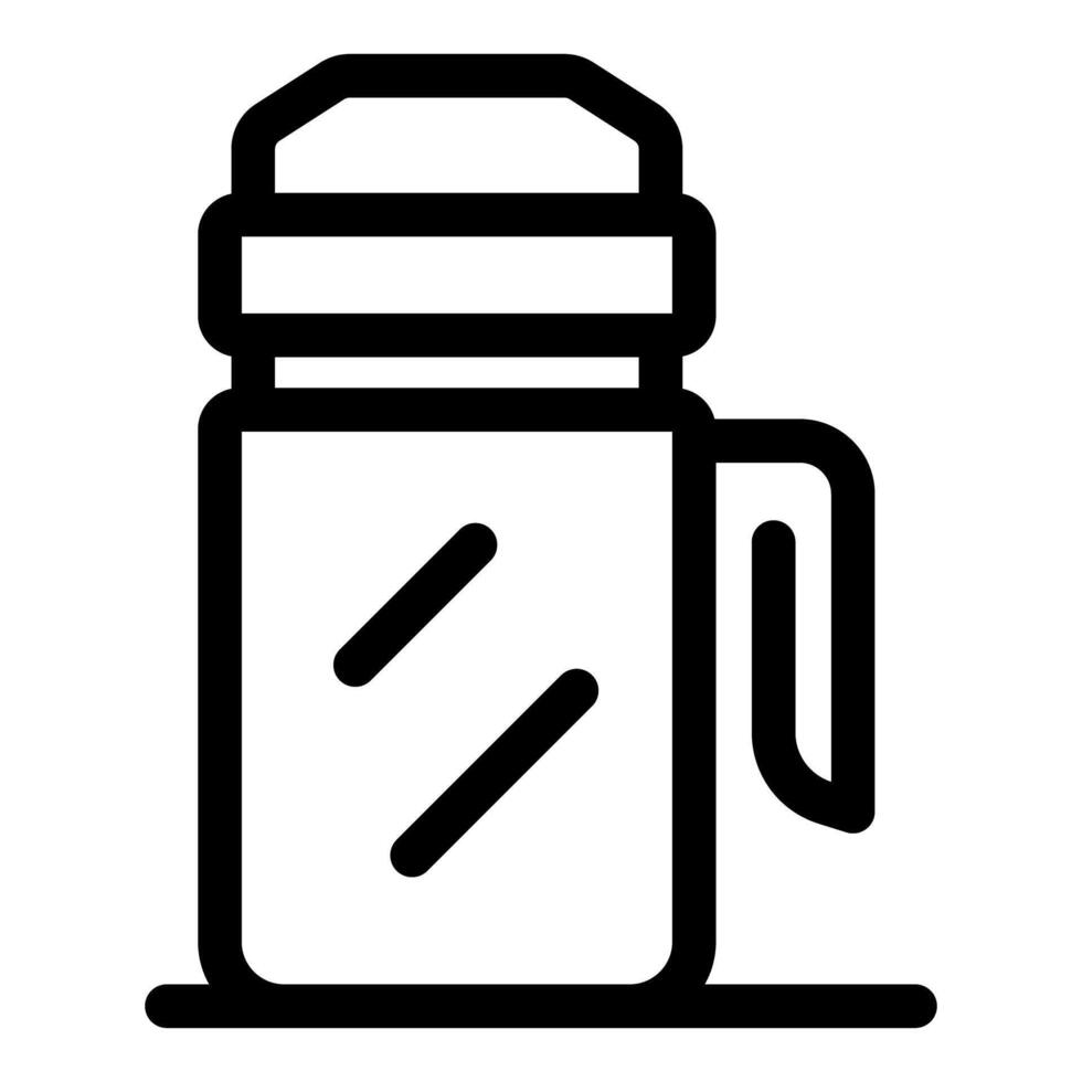 French press coffee maker icon representing brewing process vector