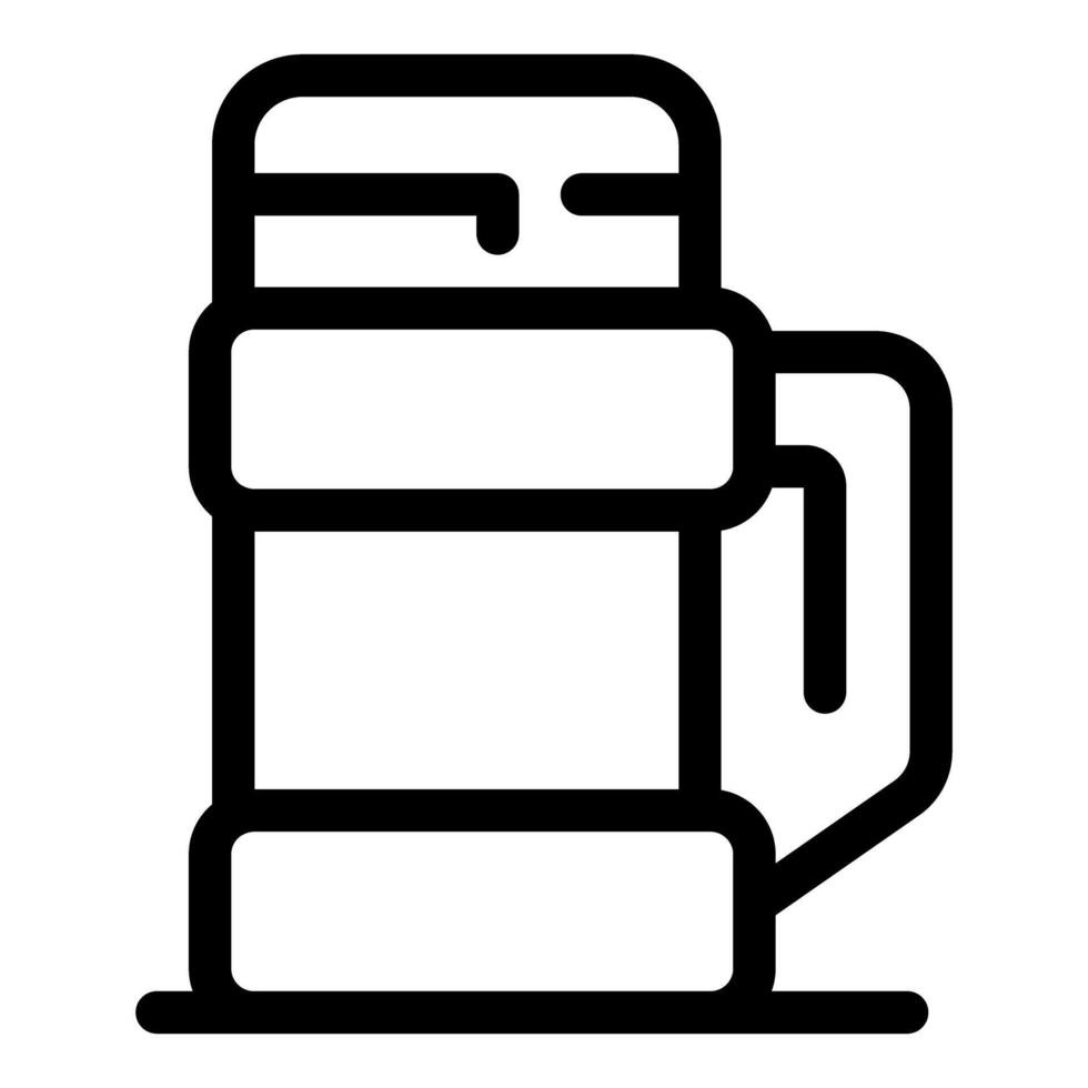 Thermos flask keeping your beverages hot or cold icon vector