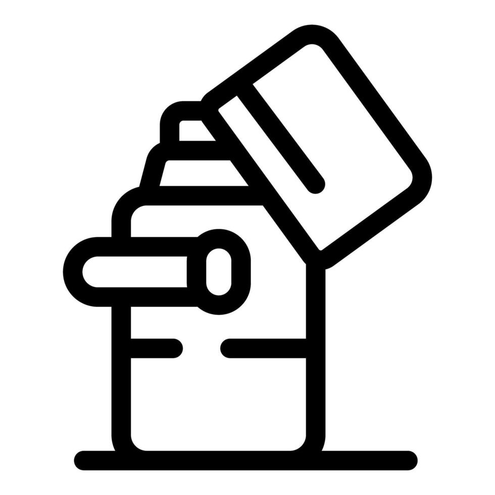 Lighter with open cap showing flint and wick icon vector