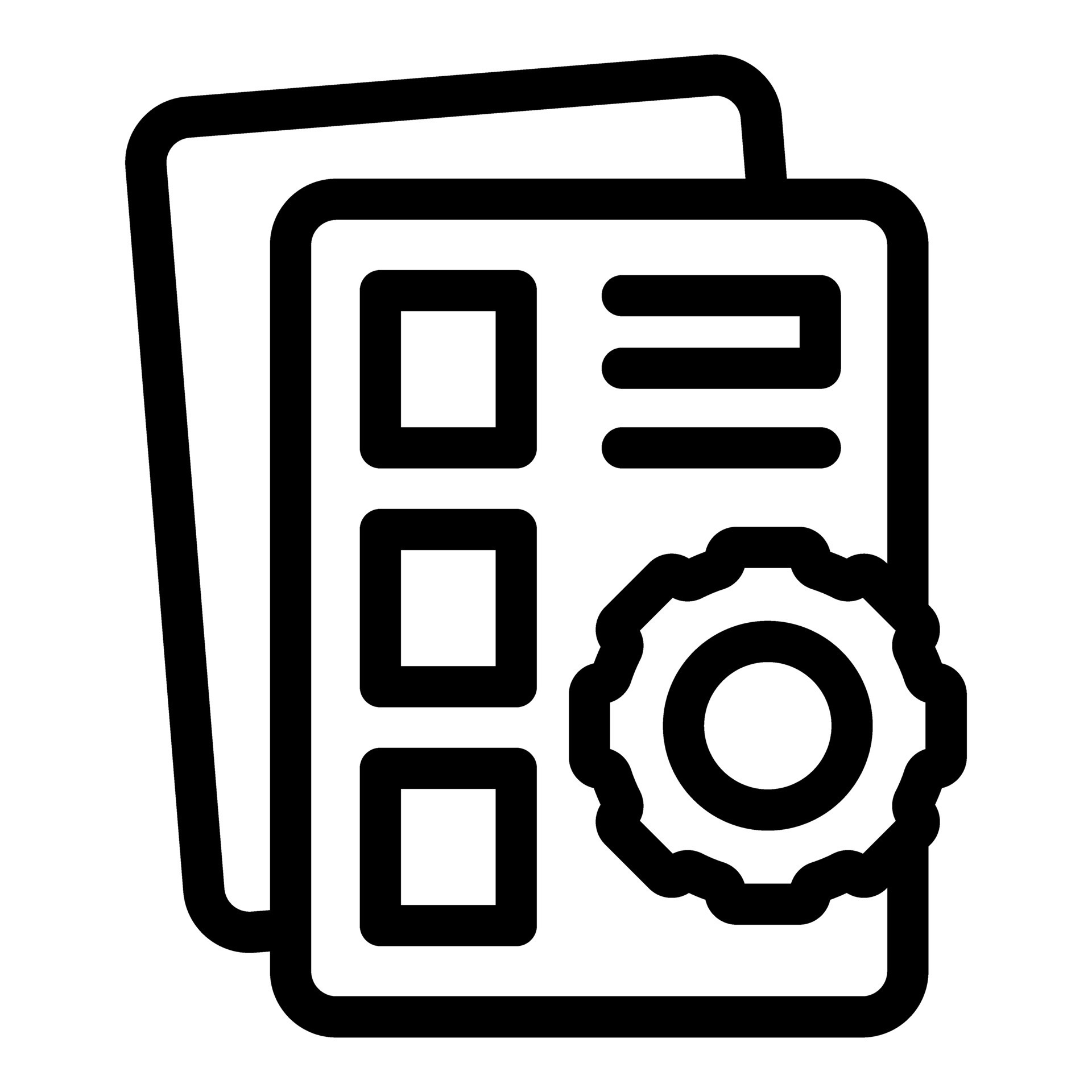 Project management development process with cogwheel icon 47788079 ...