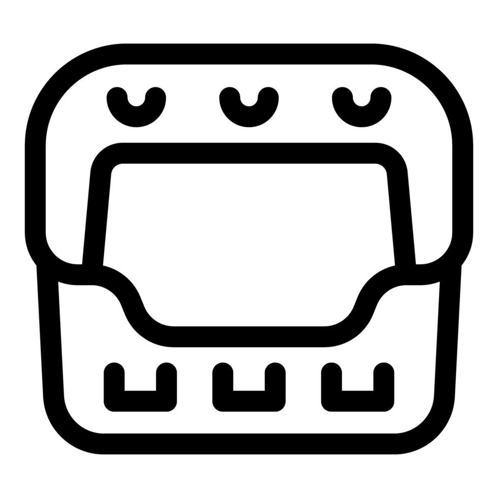 Empty plastic container for food delivery service vector
