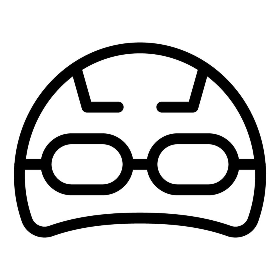 Swimming cap and goggles icon representing water sports and pool safety vector