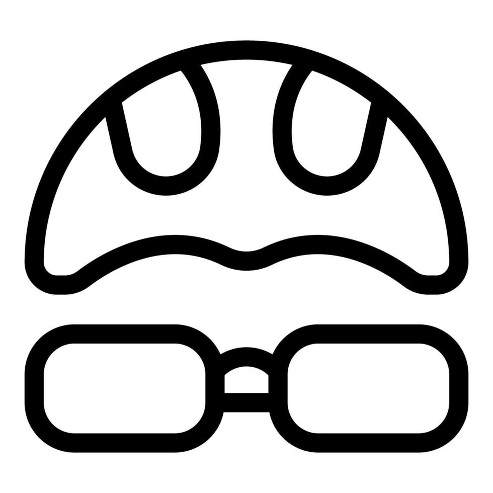 Swimming cap and goggles icon representing swimming pool safety and sports vector