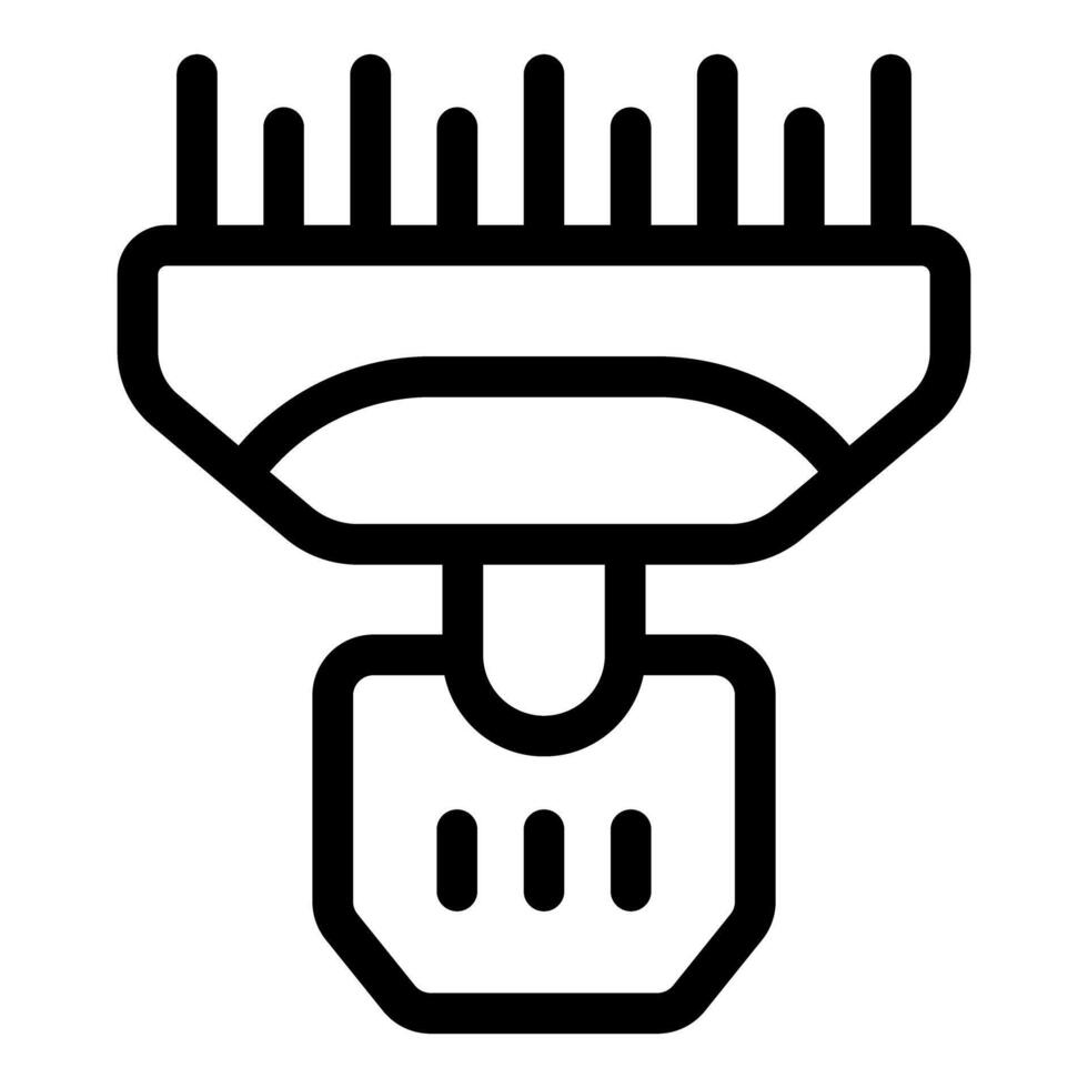 Smart farm sensor monitoring growth and collecting data icon vector