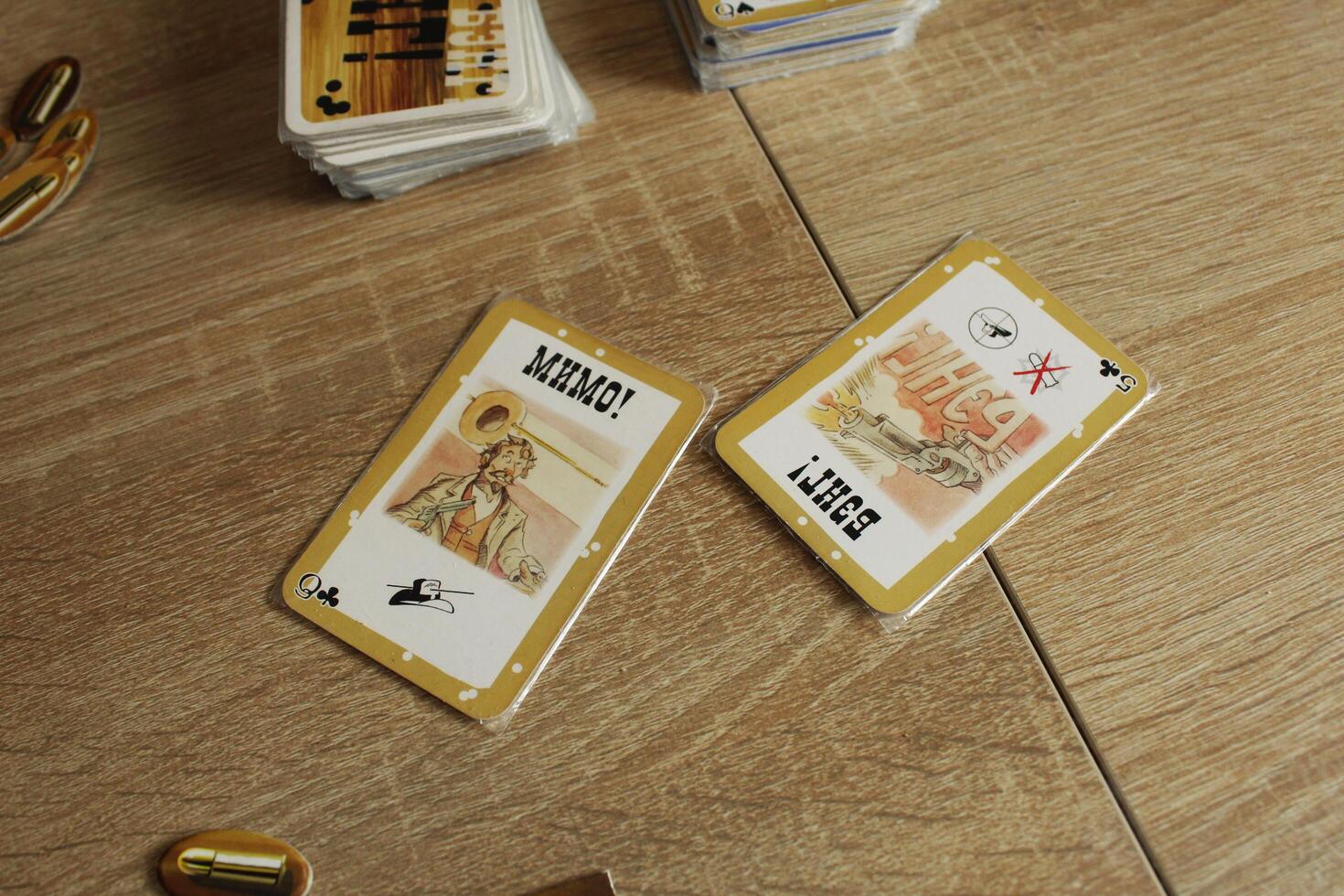 board game bang game cards attack and defense. Rules of the game photo