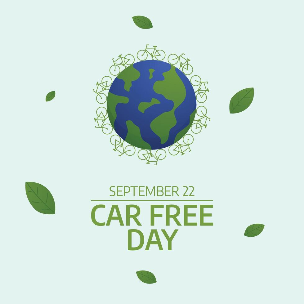 World Car Free Day design template good for celebration usage. Car Free Day design. flat design. eps 10. vector