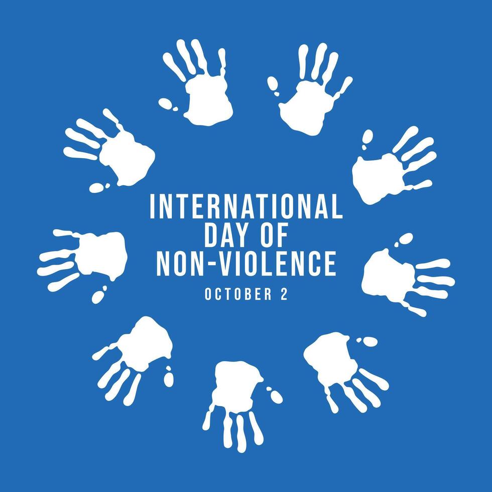 International Day of Non-Violence design template good for celebration usage. flat design. eps 10. vector