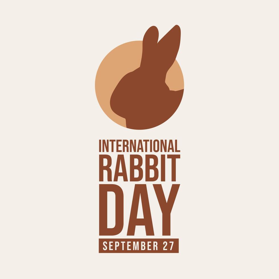 International Rabbit Day design template good for celebration for usage. Rabbit design. flat design. eps 10. vector