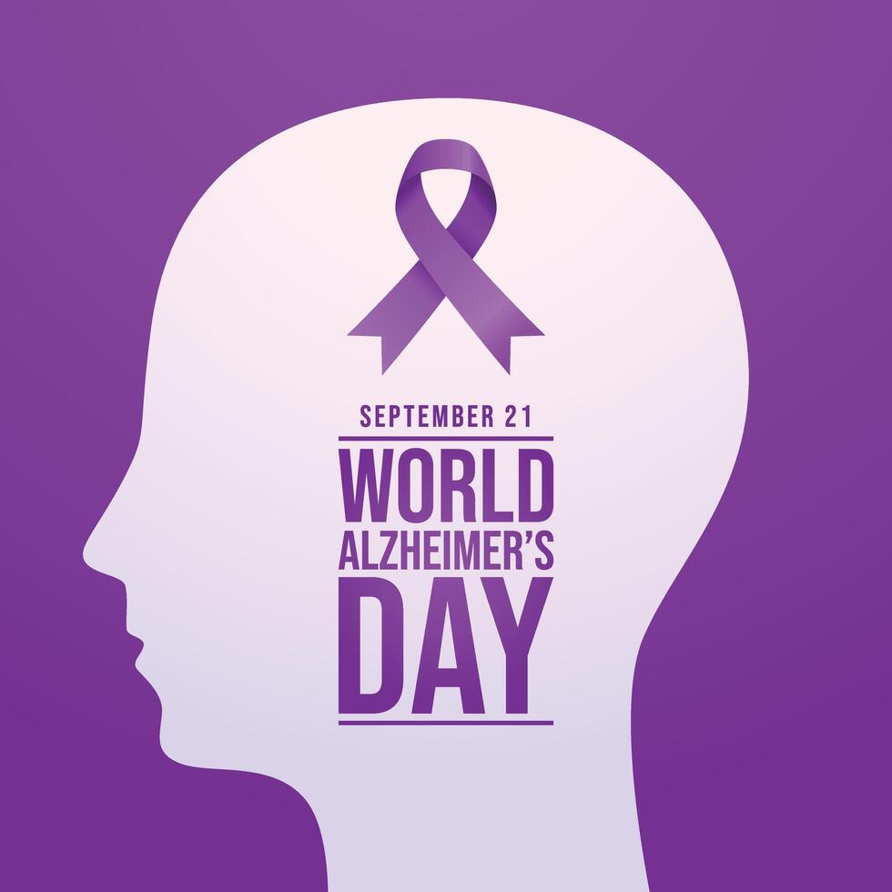 World Alzheimers Day design template good for celebration usage. Alzheimer day design. design ribbon. flat design. eps 10. vector