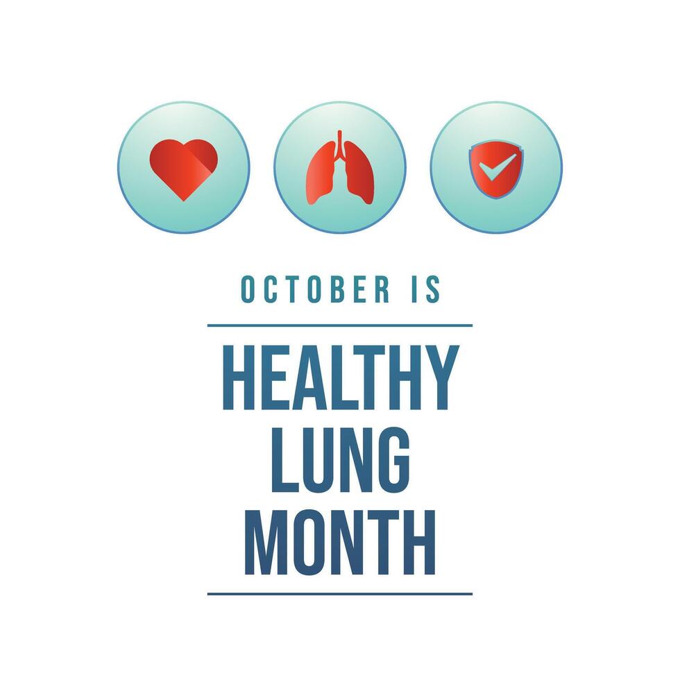 Healthy Lung Month design template good for celebration usage. Healthy Lung design. flat design. eps 10 vector