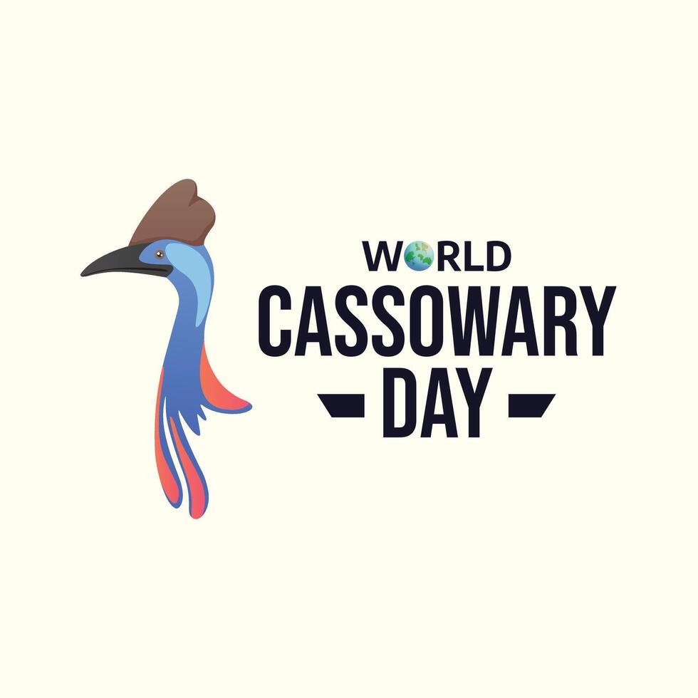World Cassowary Day design template good for usage. Cassowary Day design. flat design. eps 10. vector