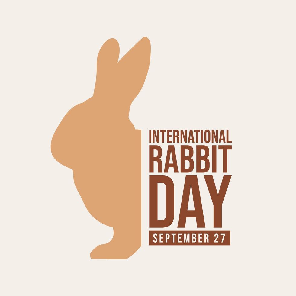 International Rabbit Day design template good for celebration for usage. Rabbit design. flat design. eps 10. vector