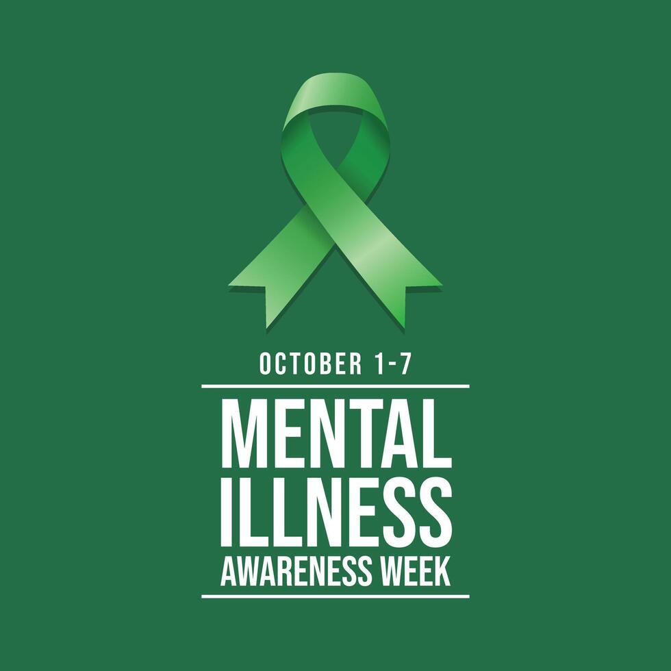 Mental Illness Awareness Week design template good for celebration usage. Mental Illness design. flat design. eps 10. vector