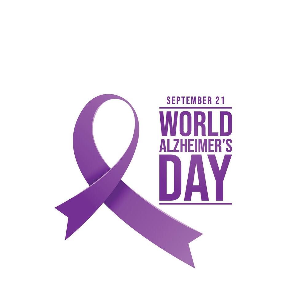 World Alzheimers Day design template good for celebration usage. Alzheimer day design. design ribbon. flat design. eps 10. vector