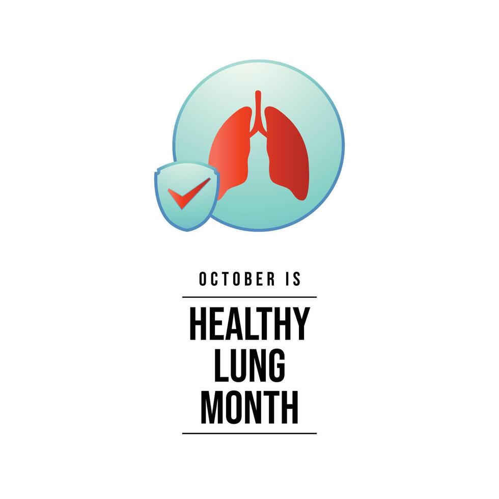 Healthy Lung Month design template good for celebration usage. Healthy Lung design. flat design. eps 10 vector