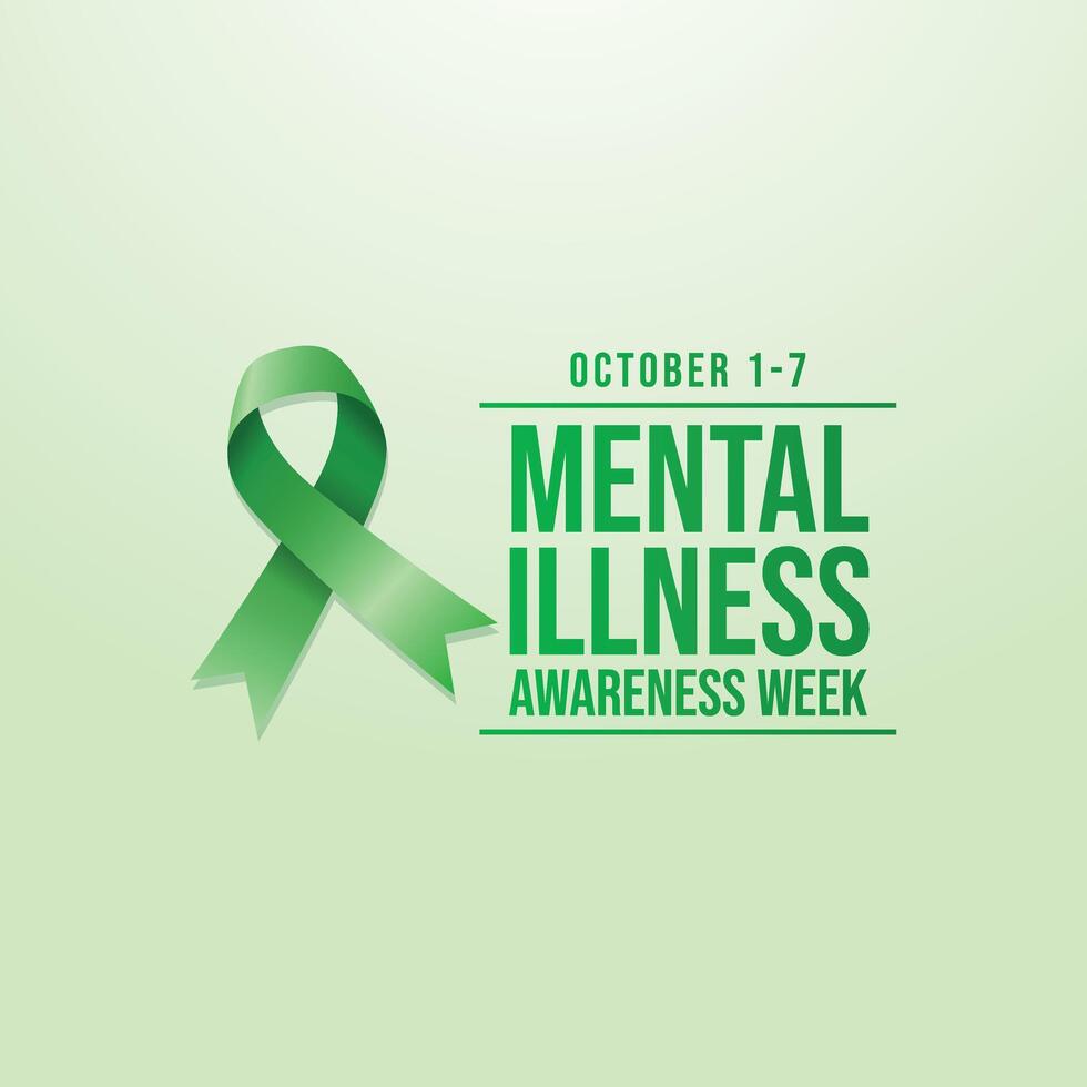 Mental Illness Awareness Week design template good for celebration usage. Mental Illness design. flat design. eps 10. vector