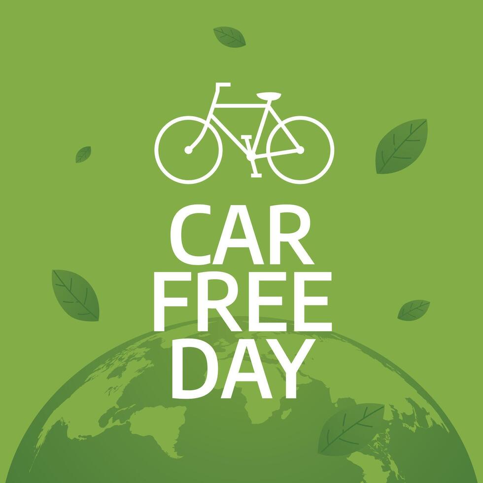 World Car Free Day design template good for celebration usage. Car Free Day design. flat design. eps 10. vector