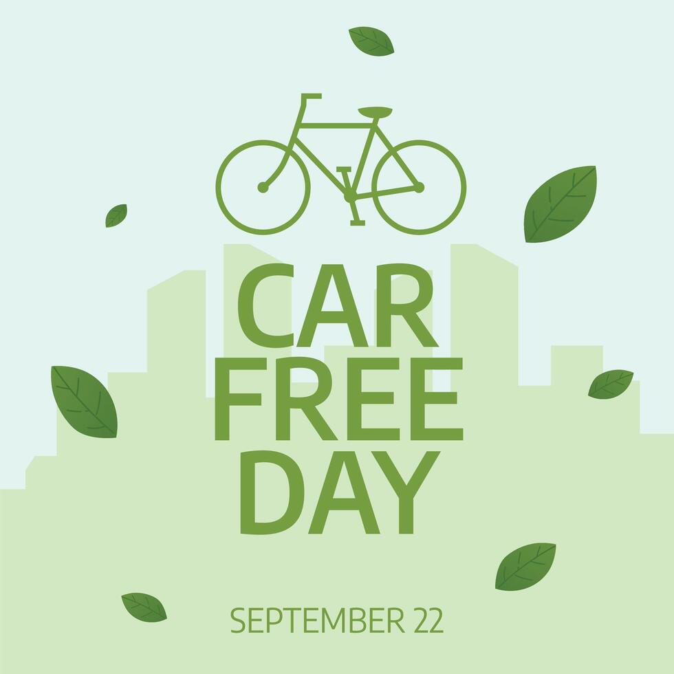 World Car Free Day design template good for celebration usage. Car Free Day design. flat design. eps 10. vector