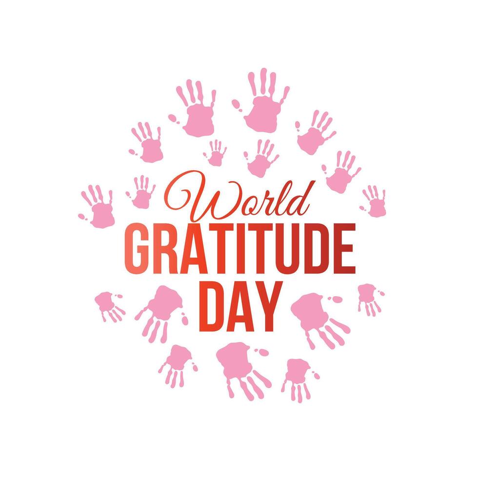 World Gratitude Day design template good for celebration usage. flat design. eps 10. vector