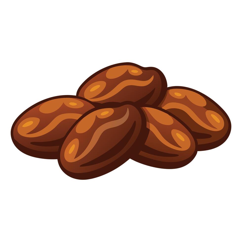 Raisins fruit flat illustration on white background vector