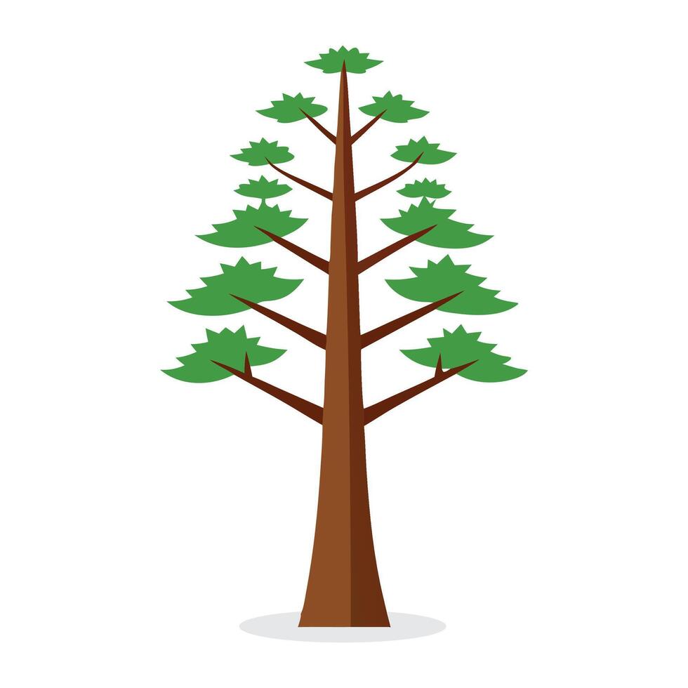mast tree flat illustration on white background vector