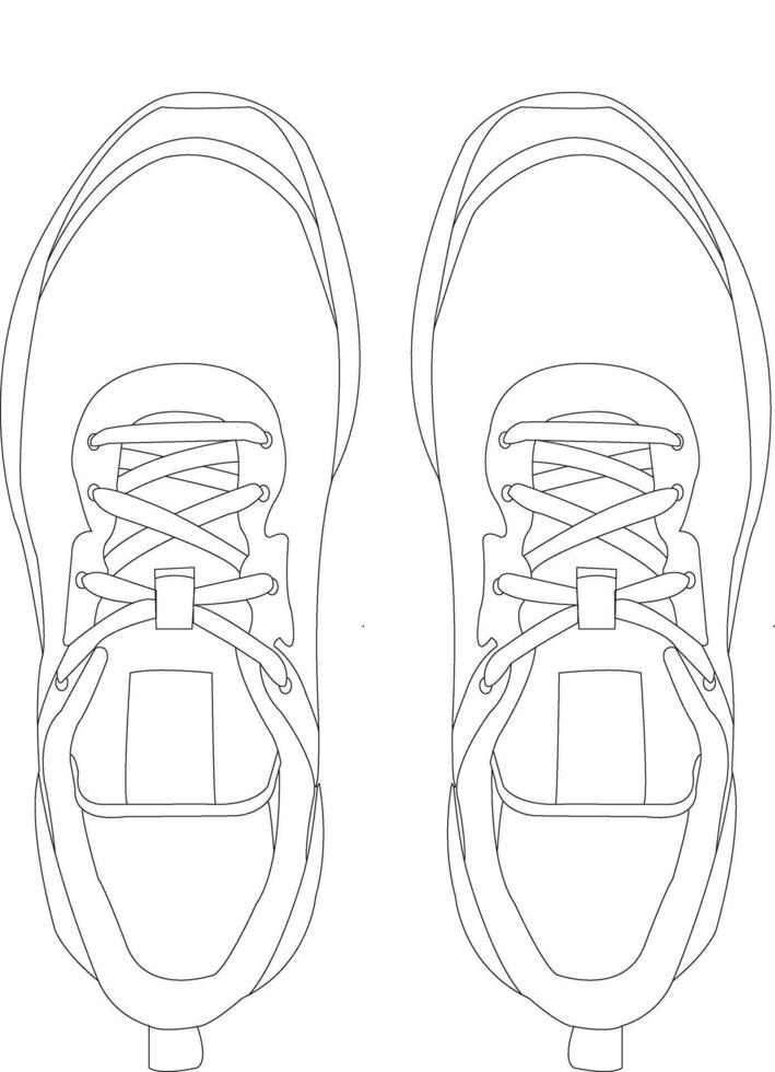 set of Shoes sneaker outline drawing, Sneakers icon, Shoes outline, shoes Illustration, sneakers isolated, shoes fashion, sneakers outline, shoes icon vector