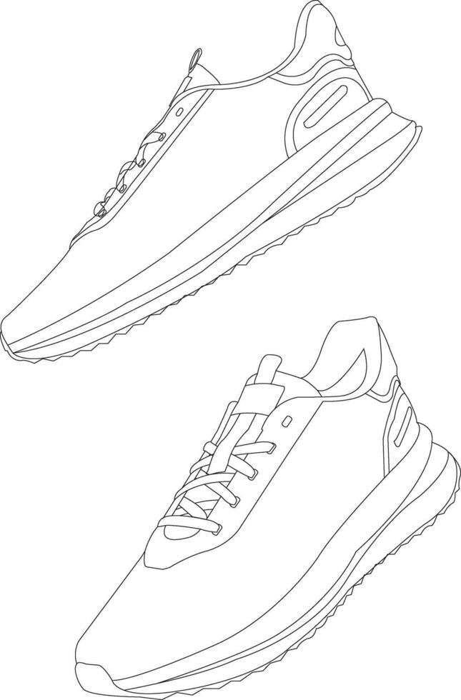 Shoes Isolated Shoes Icon Illustration Sneakers Icon Outline vector